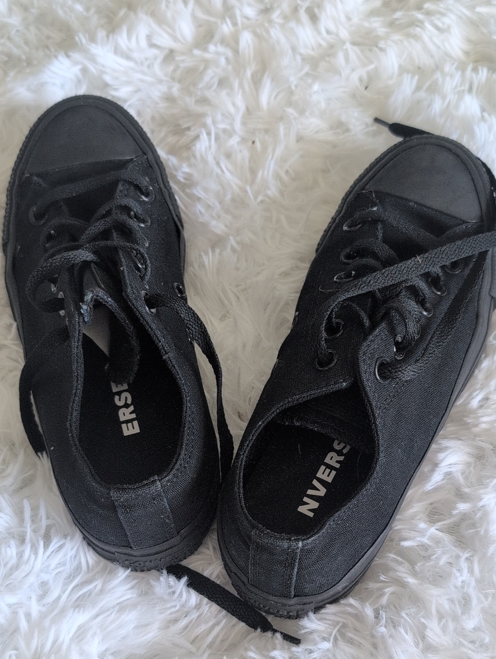 Used Converse Black Low-Top Canvas Sneakers